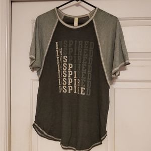 Ladies casual shirt with Inspire on it